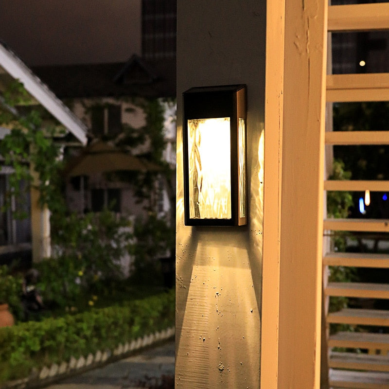 Solar Outdoor Wall Lamp with Sensor