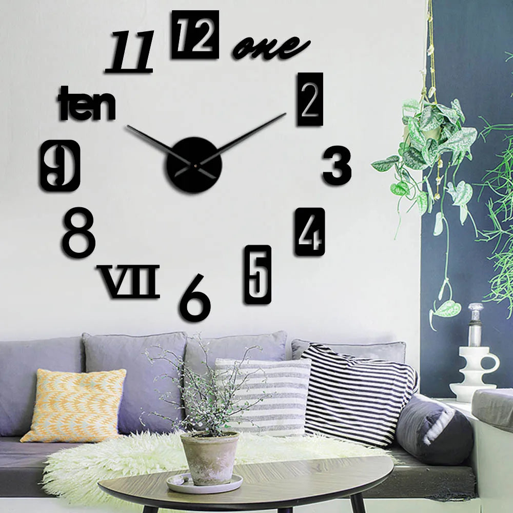 Modern Silent Home Wall Clock Decorative Design