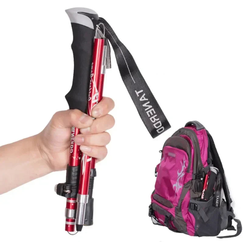 Anthrive Foldable Trekking Pole – 5-Section Lightweight Aluminum Hiking Stick for Climbing, Camping & Travel