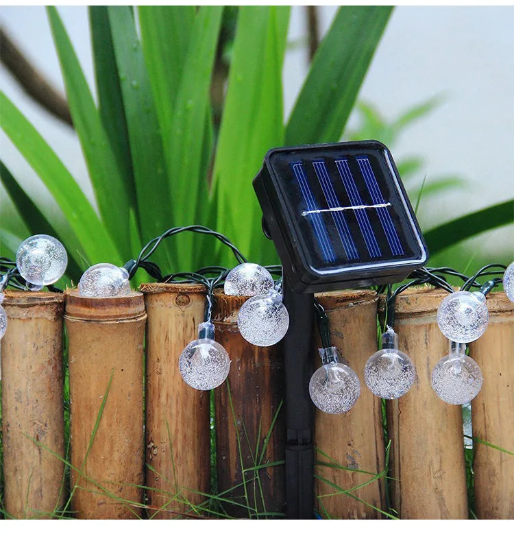 Outdoor Solar LED String Lights with Automatic Lighting