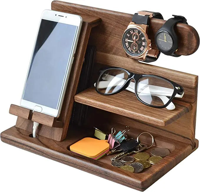 Multi-Function Desk Organizer with Phone Stand and Storage Tray