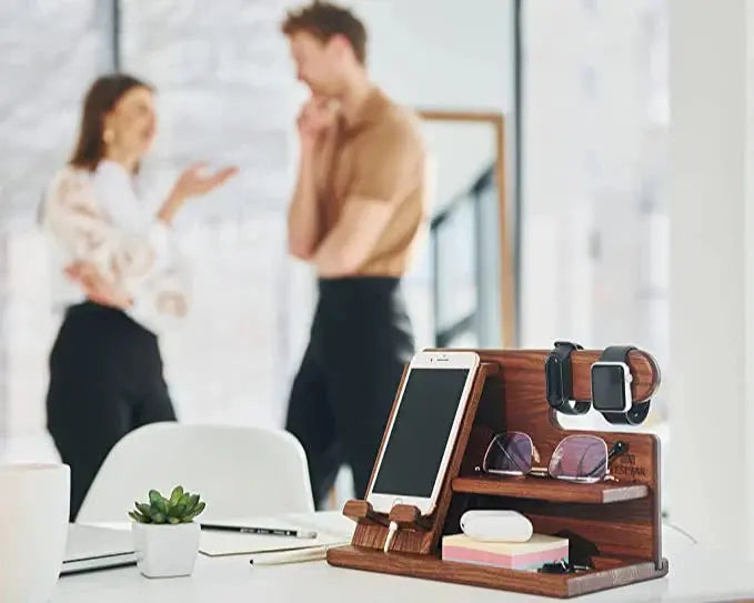 Multi-Function Desk Organizer with Phone Stand and Storage Tray