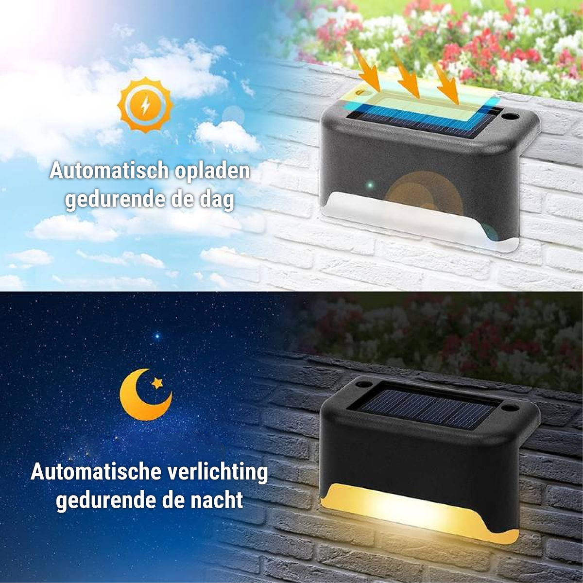 Solar Powered Wall Light Automatic Wireless Garden Lighting