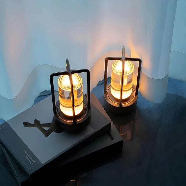 Vintage Style Table Lamp Rechargeable Touch Control LED Light