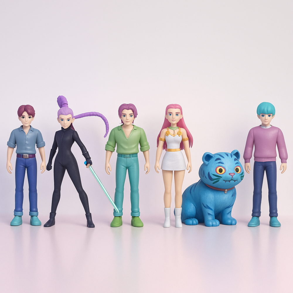 Kpop Action Figure Set Fantasy Character Collection Display