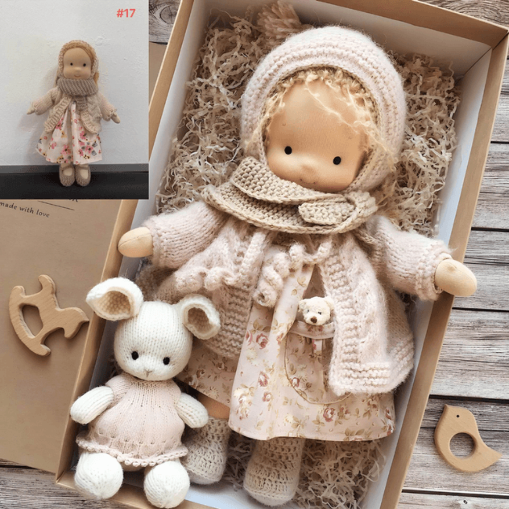 Kids Waldorf Handcafed Doll Soft Plush Play Companion