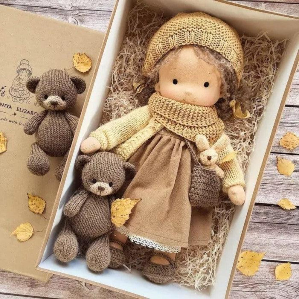 Kids Waldorf Handcafed Doll Soft Plush Play Companion