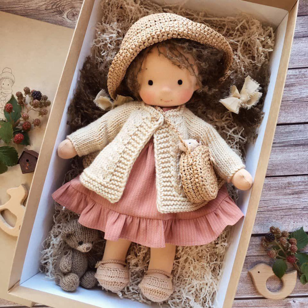 Kids Waldorf Handcafed Doll Soft Plush Play Companion