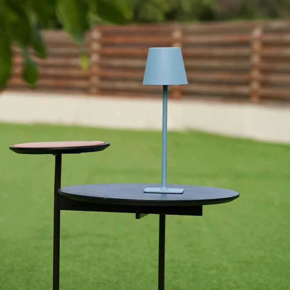Tall Dimmable Table Lamp Touch‑Control Rechargeable LED Light