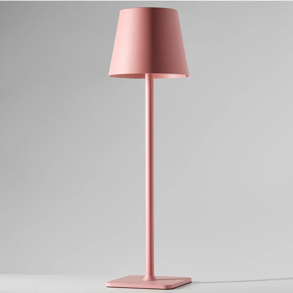 Tall Dimmable Table Lamp Touch‑Control Rechargeable LED Light