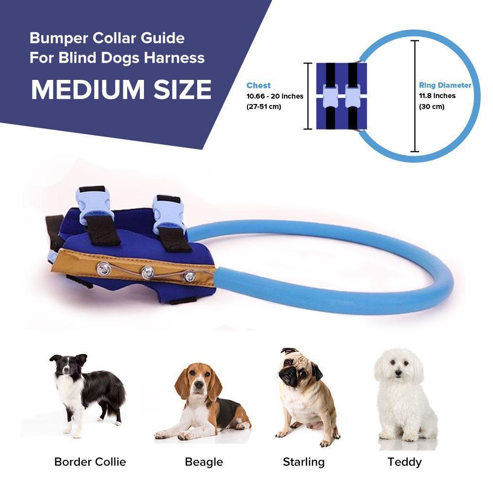 Protective Bumper Collar Harness Mobility Aid for Blind Dogs