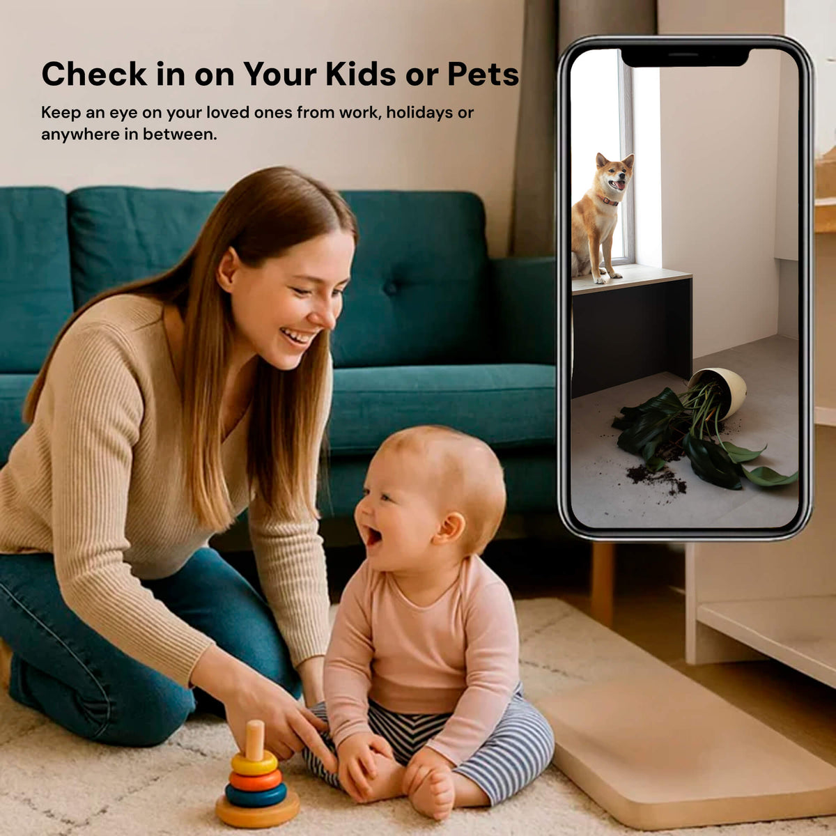 Compact WiFi Monitoring Camera with Motion Detection