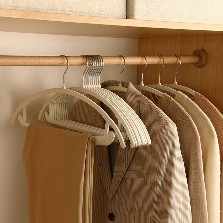 Slim Non Slip Clothes Hangers Space Efficient Closet Storage