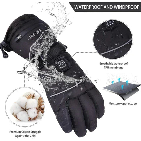 Rechargeable Heated Gloves Winter Outdoor Protection