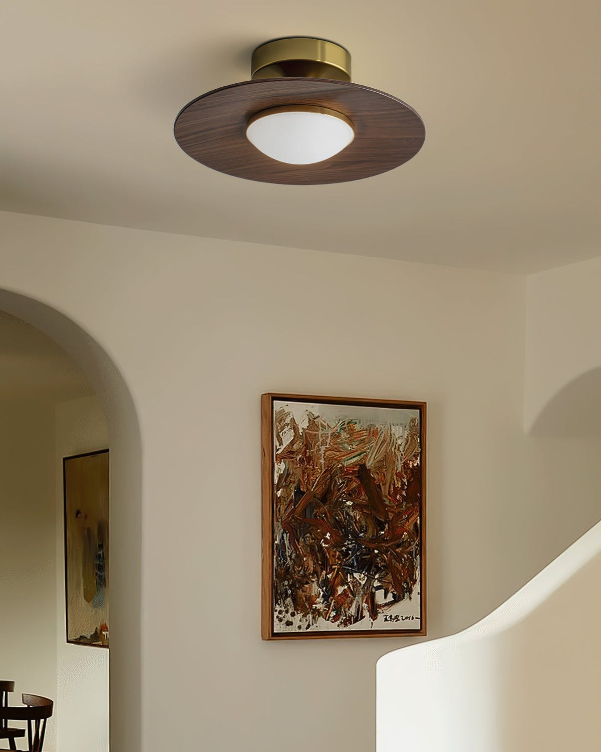 Contemporary LED Ceiling Light Compact Flush Mount Design