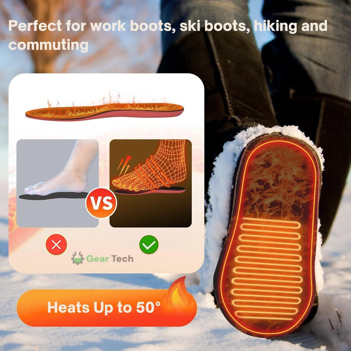 Rechargeable Heated Insoles UK for Winter Warmth
