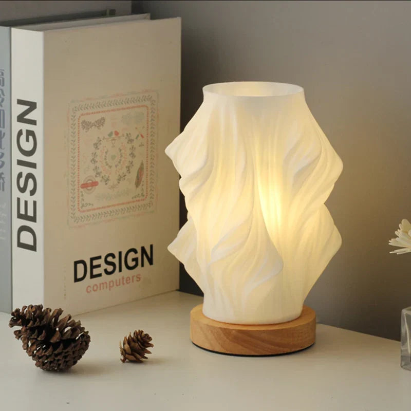Contemporary Accent Lamp Stylish Wave Design with Adjustable Glow