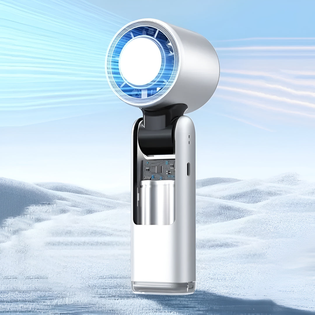 Portable Rechargeable Handheld Fan with Digital Display