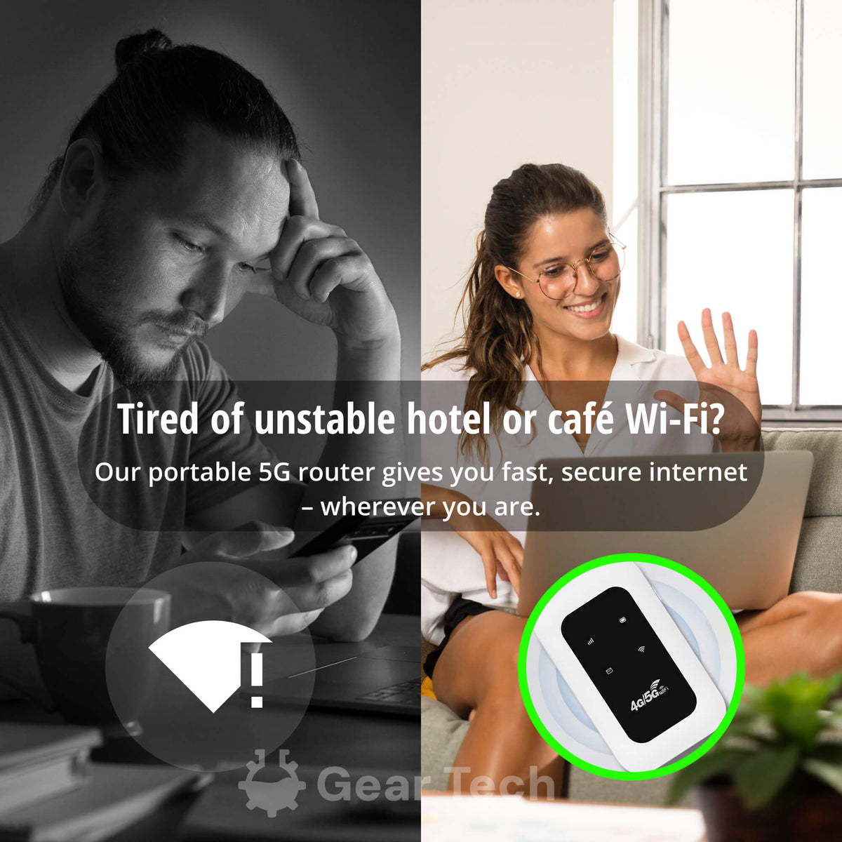Portable Wi‑Fi Router Travel, Camping & Home Backup