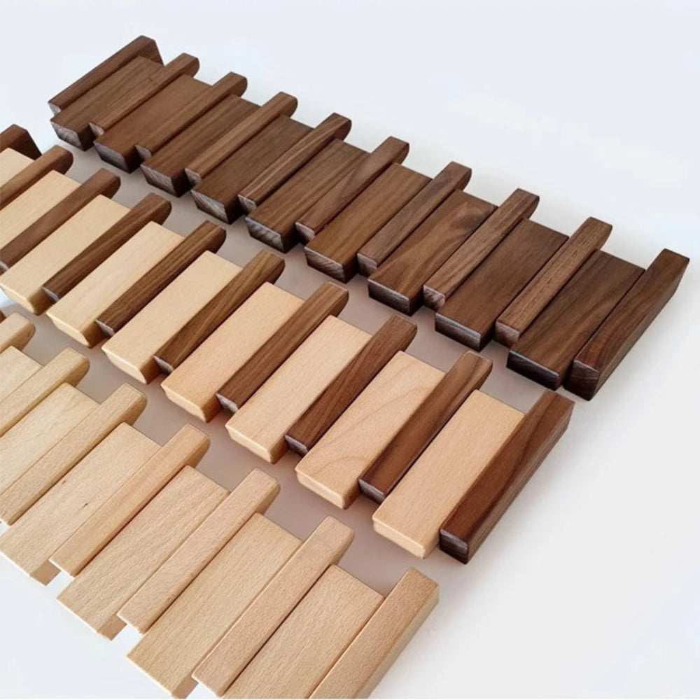 Piano Style Wall Coat Rack with Foldable Hooks