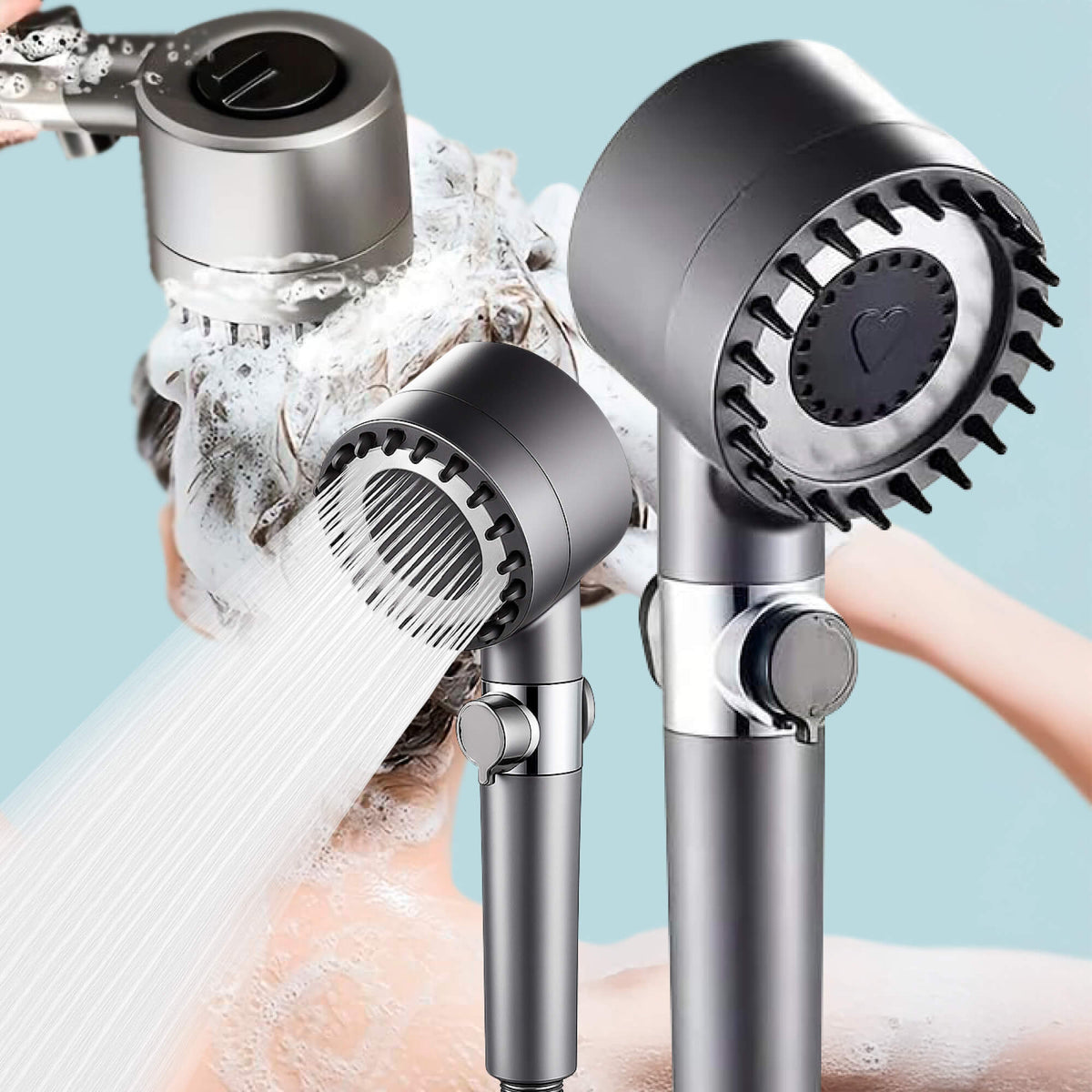 Spa‑Style Shower Head with Pressure Boost