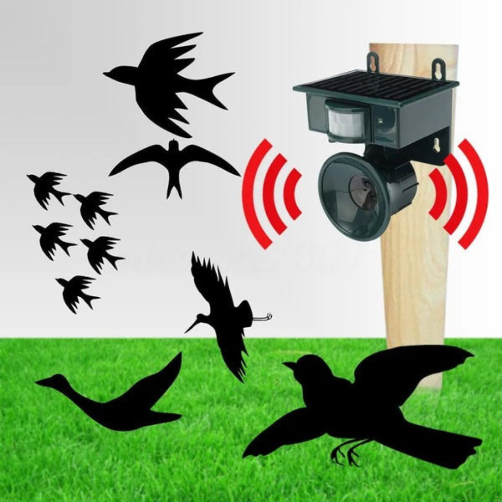 Garden Bird Deterrent Motion Sensor Pest Control with Sonic & Ultrasonic Output