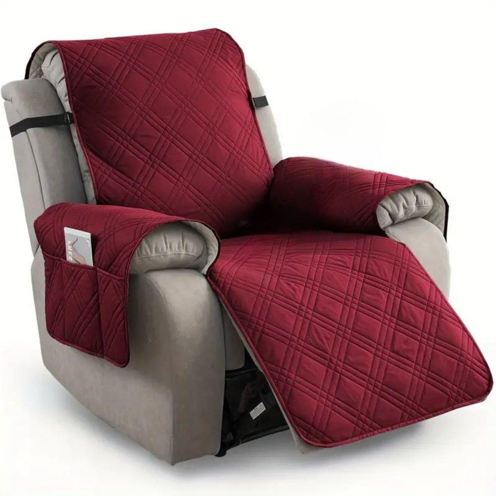 Protective Recliner Slipcover with Quilted Design