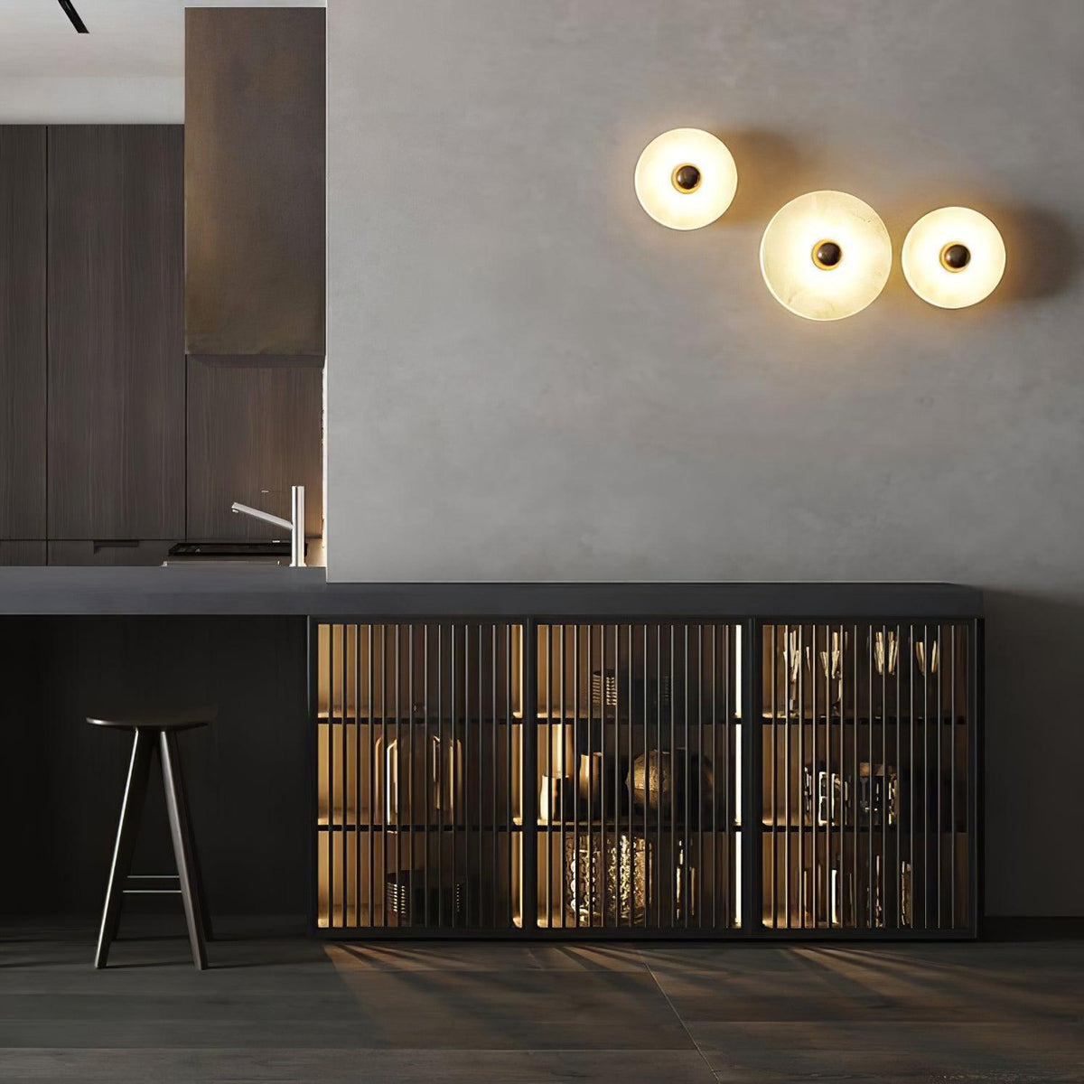 Decorative Round LED Flush Mount Wall Light Fixture