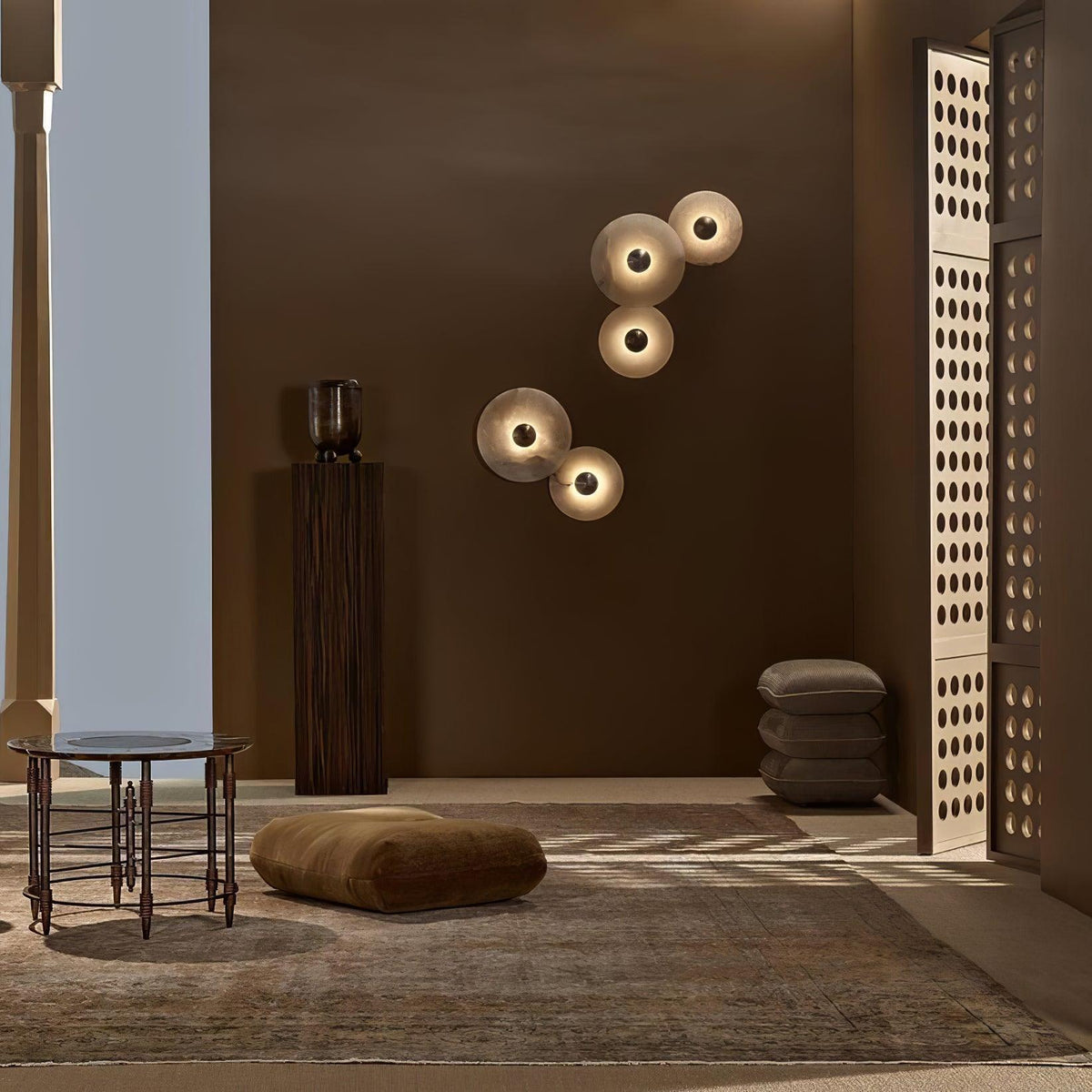 Decorative Round LED Flush Mount Wall Light Fixture