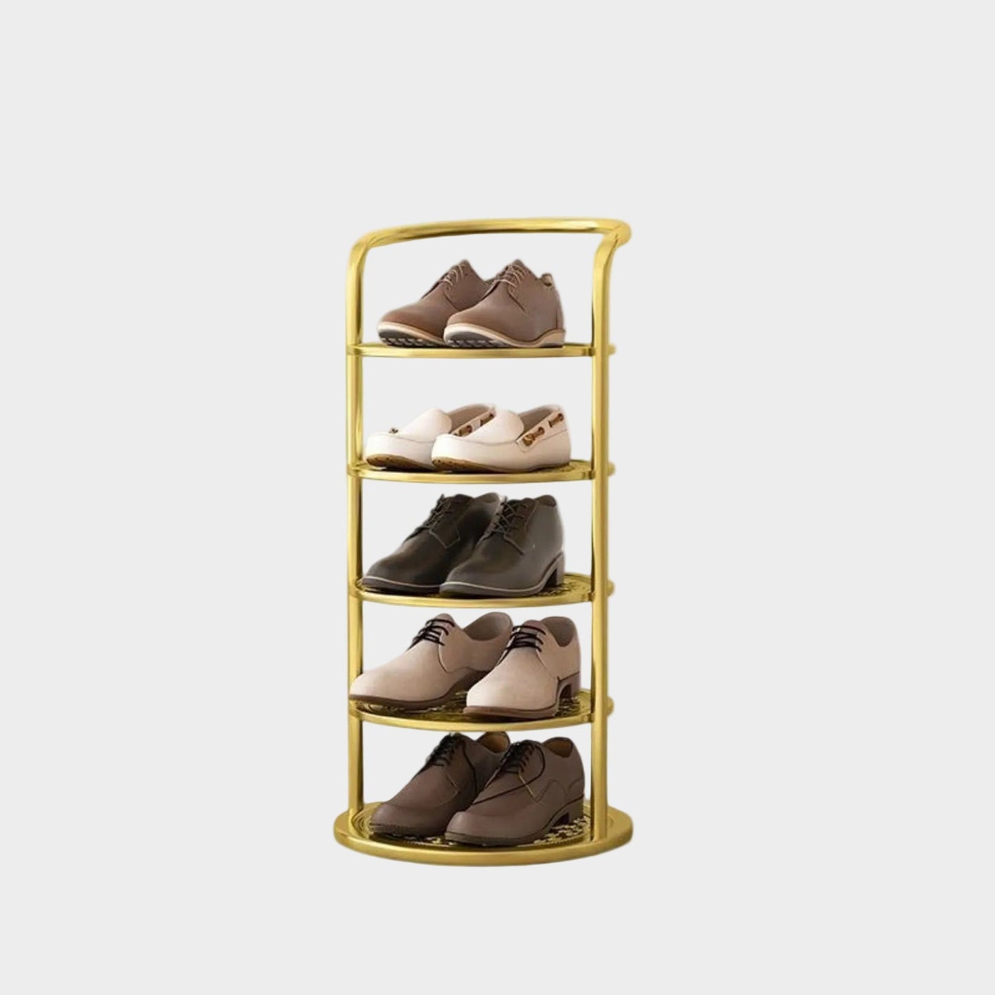 Round Steel Shoe Storage Modern Entryway