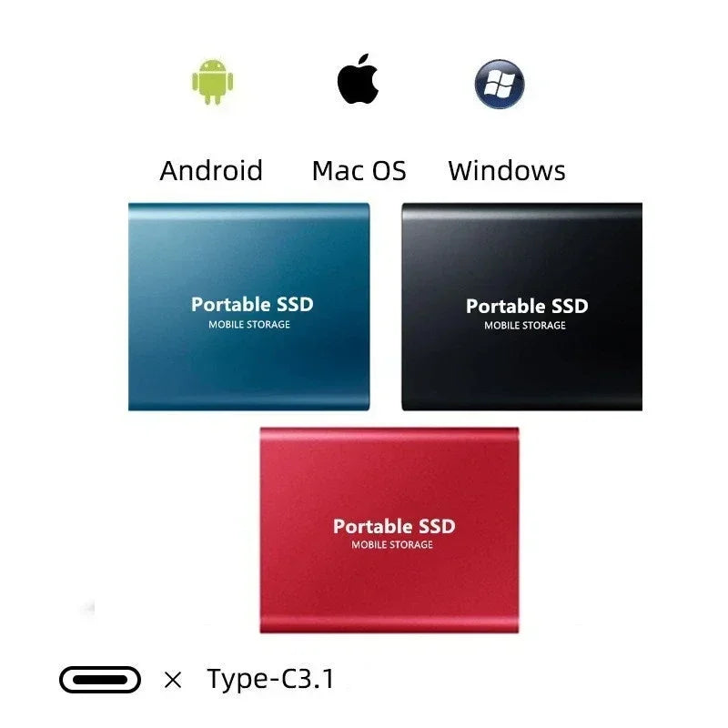 2TB External SSD for Fast File Storage & Transfer