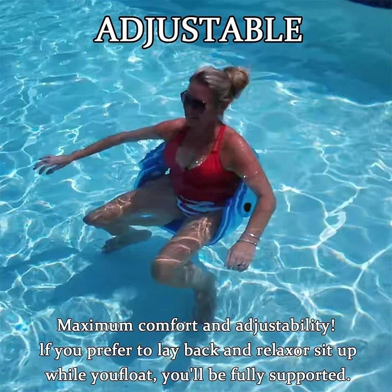 3-in-1 Floating Pool Chair with Adjustable Design