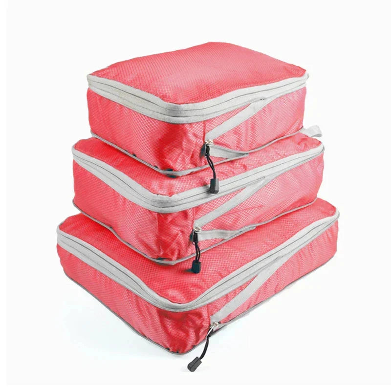 Compression Packing Cubes Set for Suitcase Organization - 3 Pieces