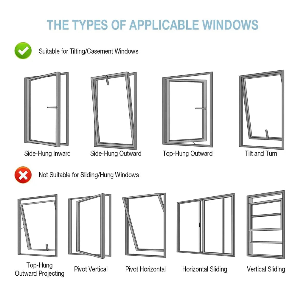 Portable Air Conditioner Window Sealing Kit for Tilt and Sliding Windows