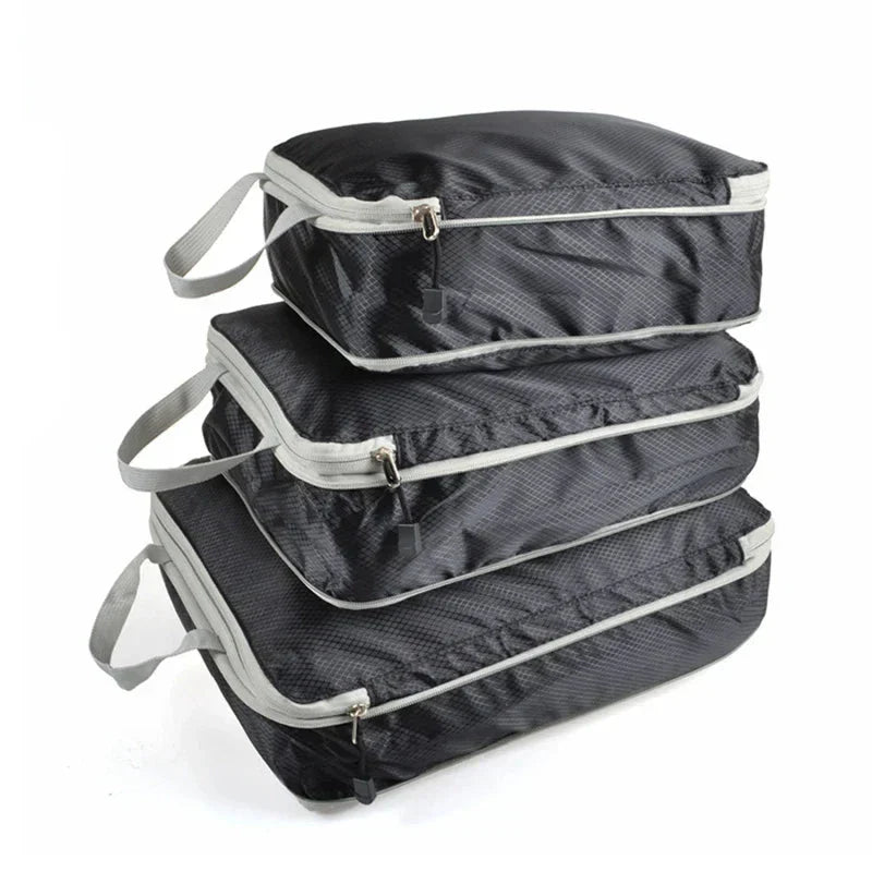 Compression Packing Cubes Set for Suitcase Organization - 3 Pieces