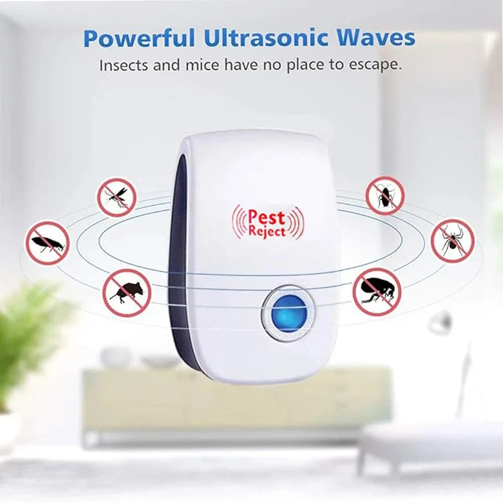Indoor Ultrasonic Insect and Rodent Repeller Plug-In Device