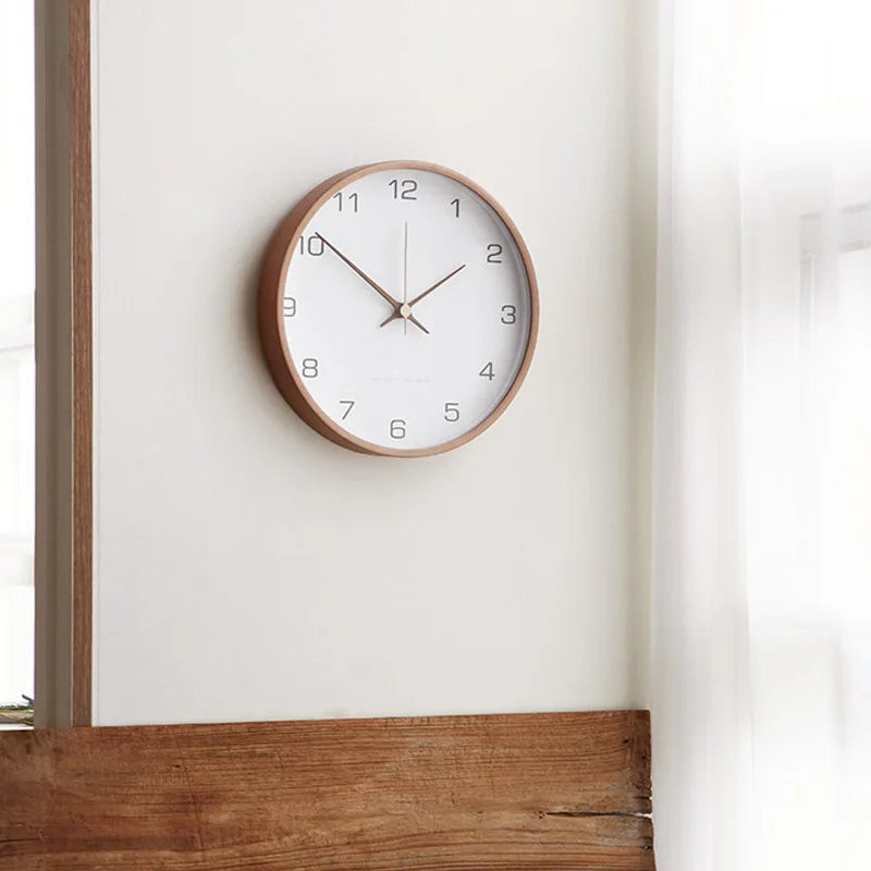 Scandinavian Style Wall Clock Simple Round Home Timepiece