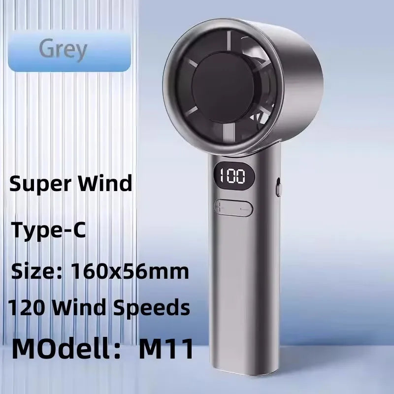 Portable USB Rechargeable Neck Fan with LED Display 8000mAh