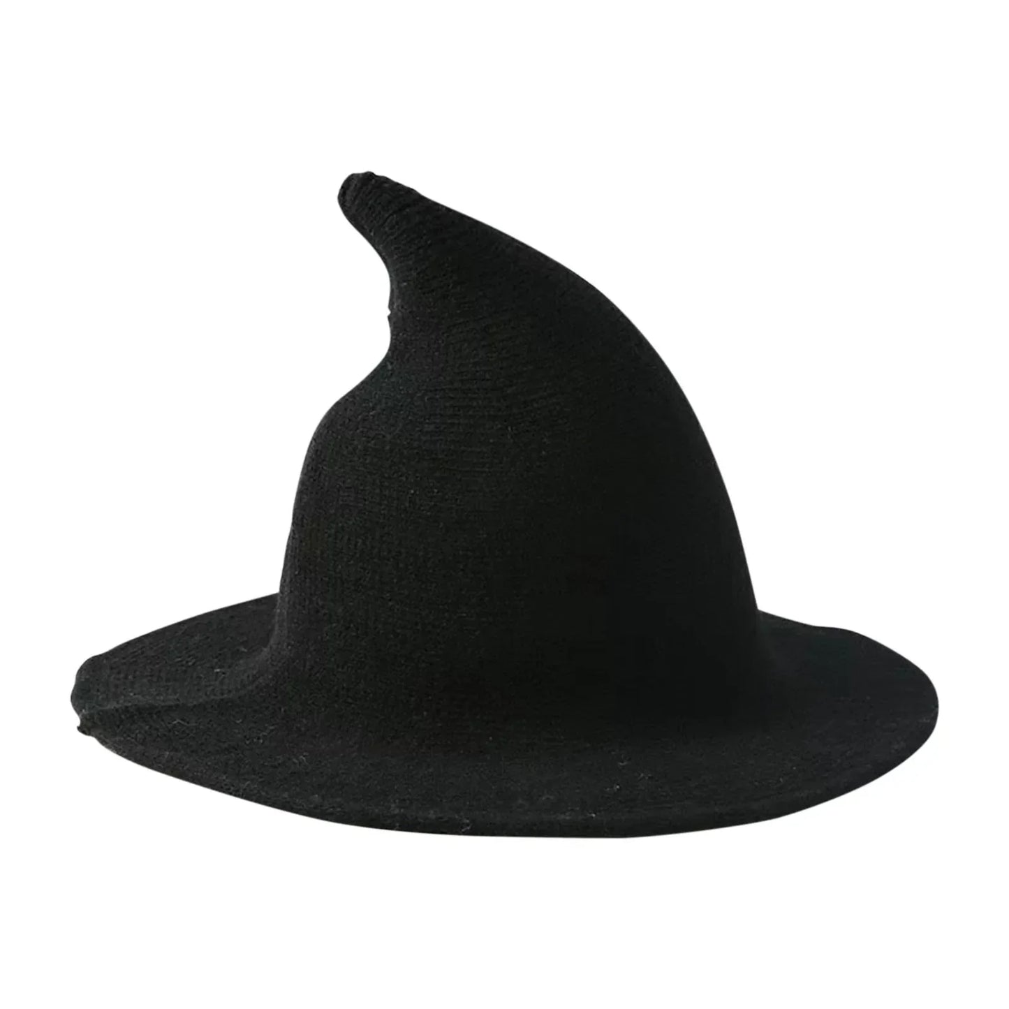 Foldable Women’s Witch Hat – Warm Crochet Pointed Winter Costume Hat for Halloween, Festivals & Cosplay Accessories