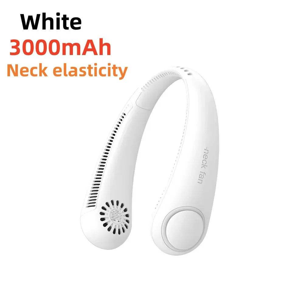 Portable USB Rechargeable Neck Fan with LED Display 8000mAh