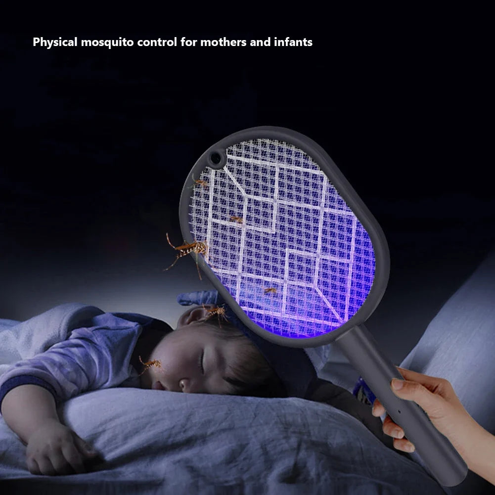 2-in-1 Electric Fly and Mosquito Swatter with USB Charging