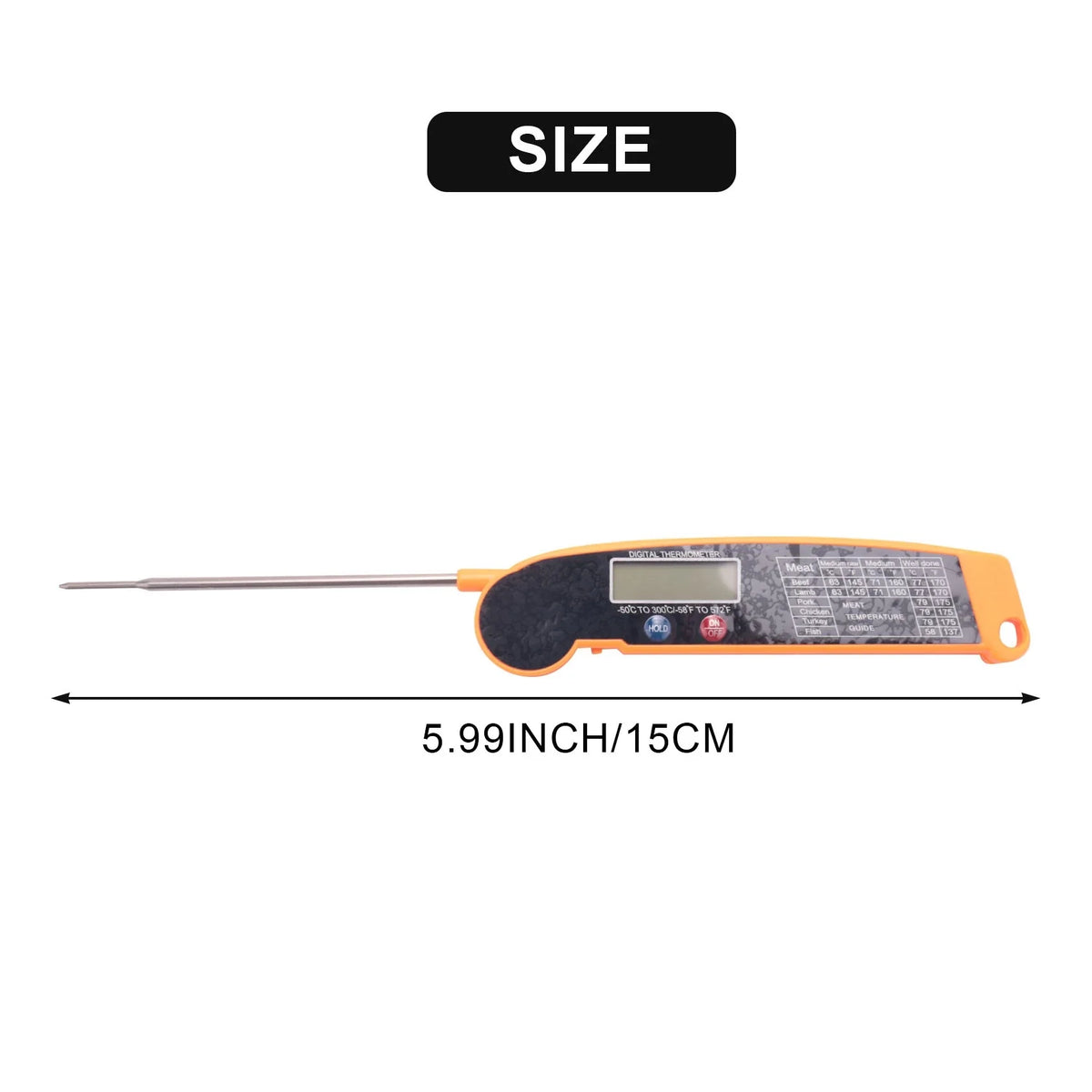 Instant Read Kitchen Food Thermometer with Temperature Sensor