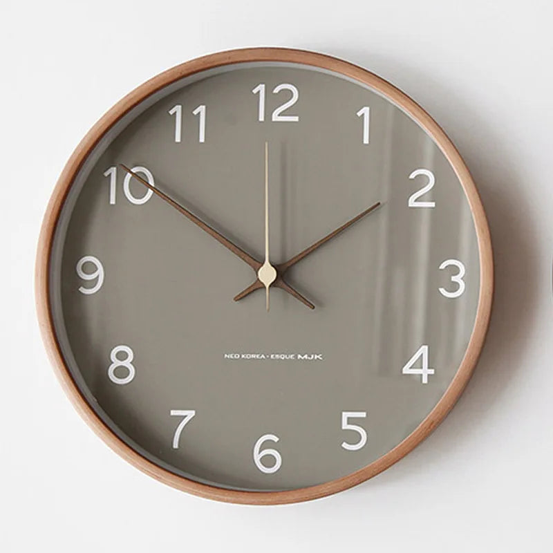Scandinavian Style Wall Clock Simple Round Home Timepiece
