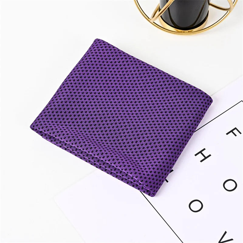 Cooling Sports Towel with Polka Dot Pattern for Fitness & Outdoor Activities