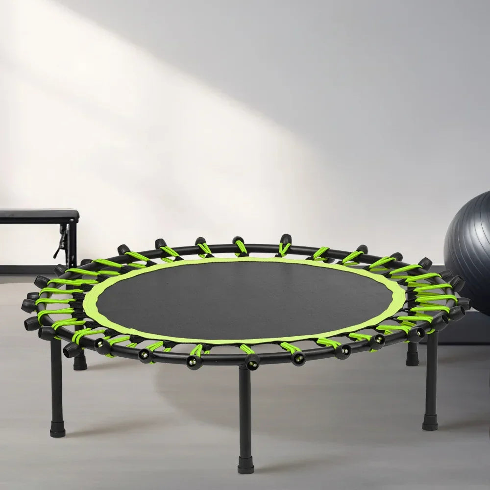 Silent Mini Fitness Trampoline – 40-Inch Bungee Rebounder for Indoor & Outdoor Cardio, Weight Loss & Balance Training