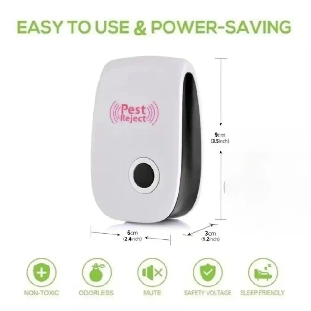 Indoor Ultrasonic Insect and Rodent Repeller Plug-In Device