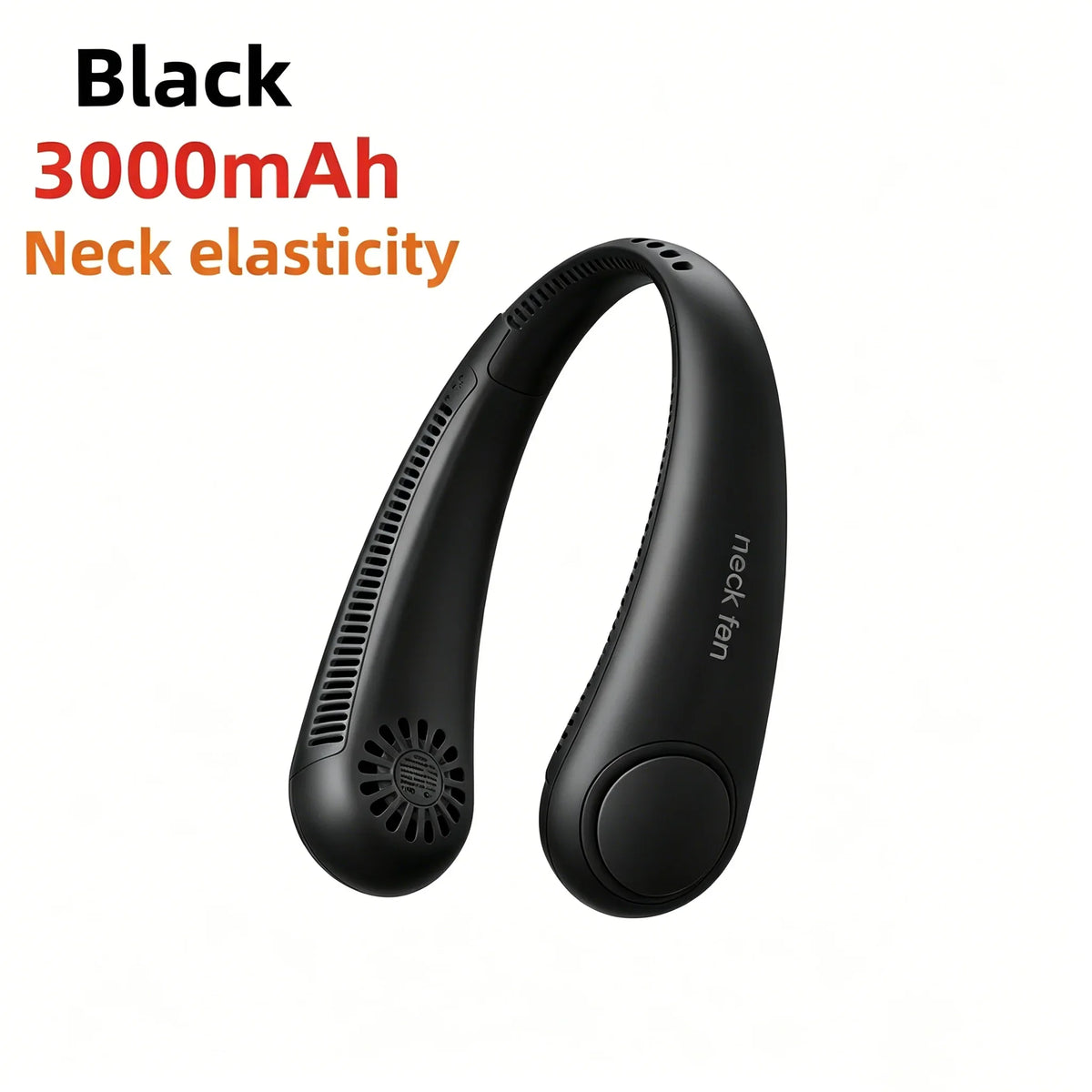 Portable USB Rechargeable Neck Fan with LED Display 8000mAh