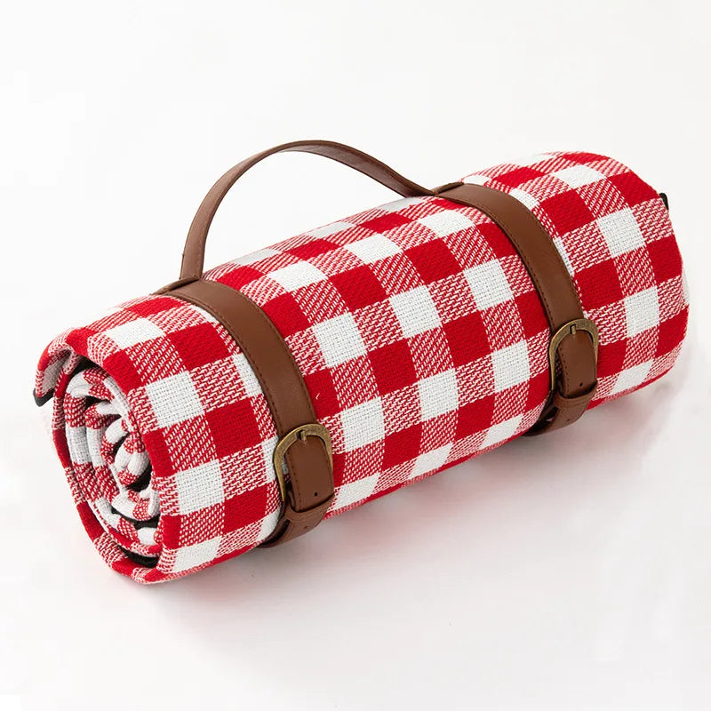 Outdoor Picnic Blanket Portable Plaid Foldable Mat for Travel & Parks