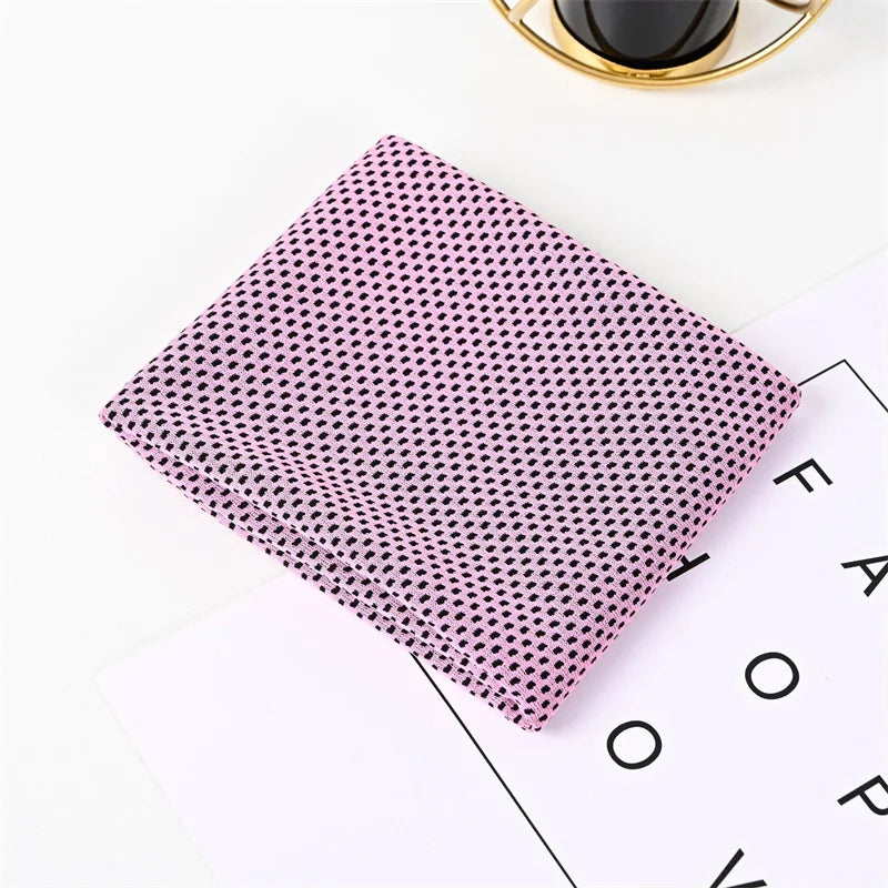Cooling Sports Towel with Polka Dot Pattern for Fitness & Outdoor Activities