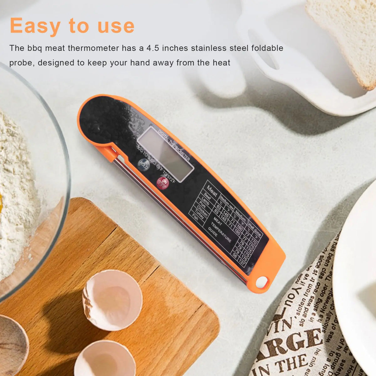 Instant Read Kitchen Food Thermometer with Temperature Sensor